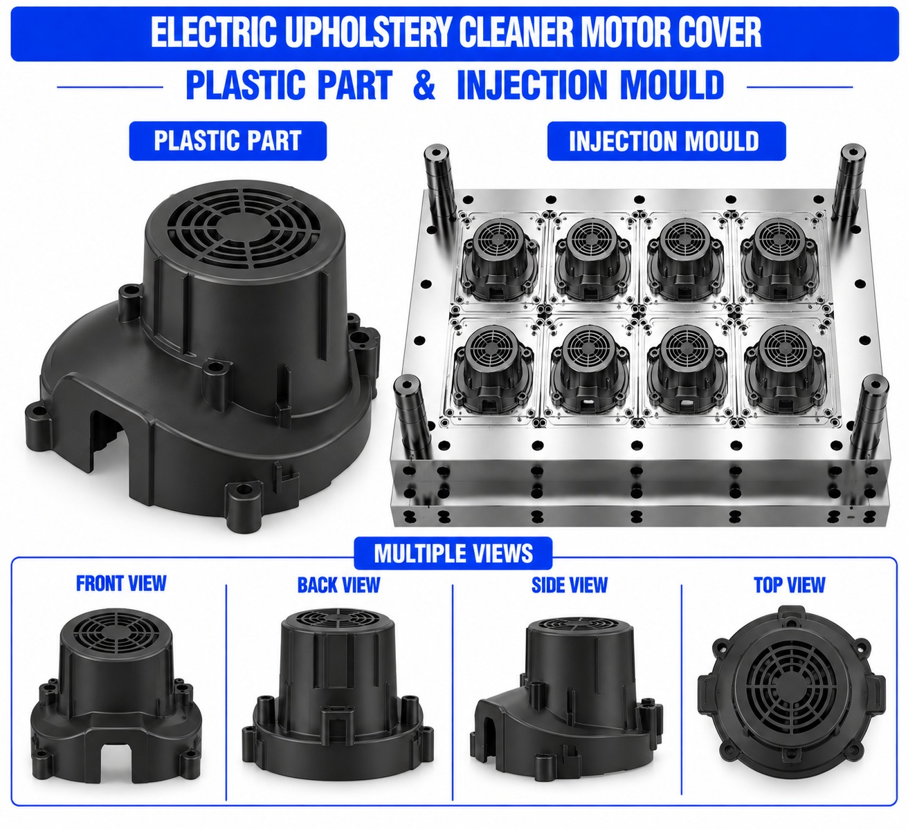 Electric Upholstery Cleaner Plastic Motor Cover Mould and Moulding Service